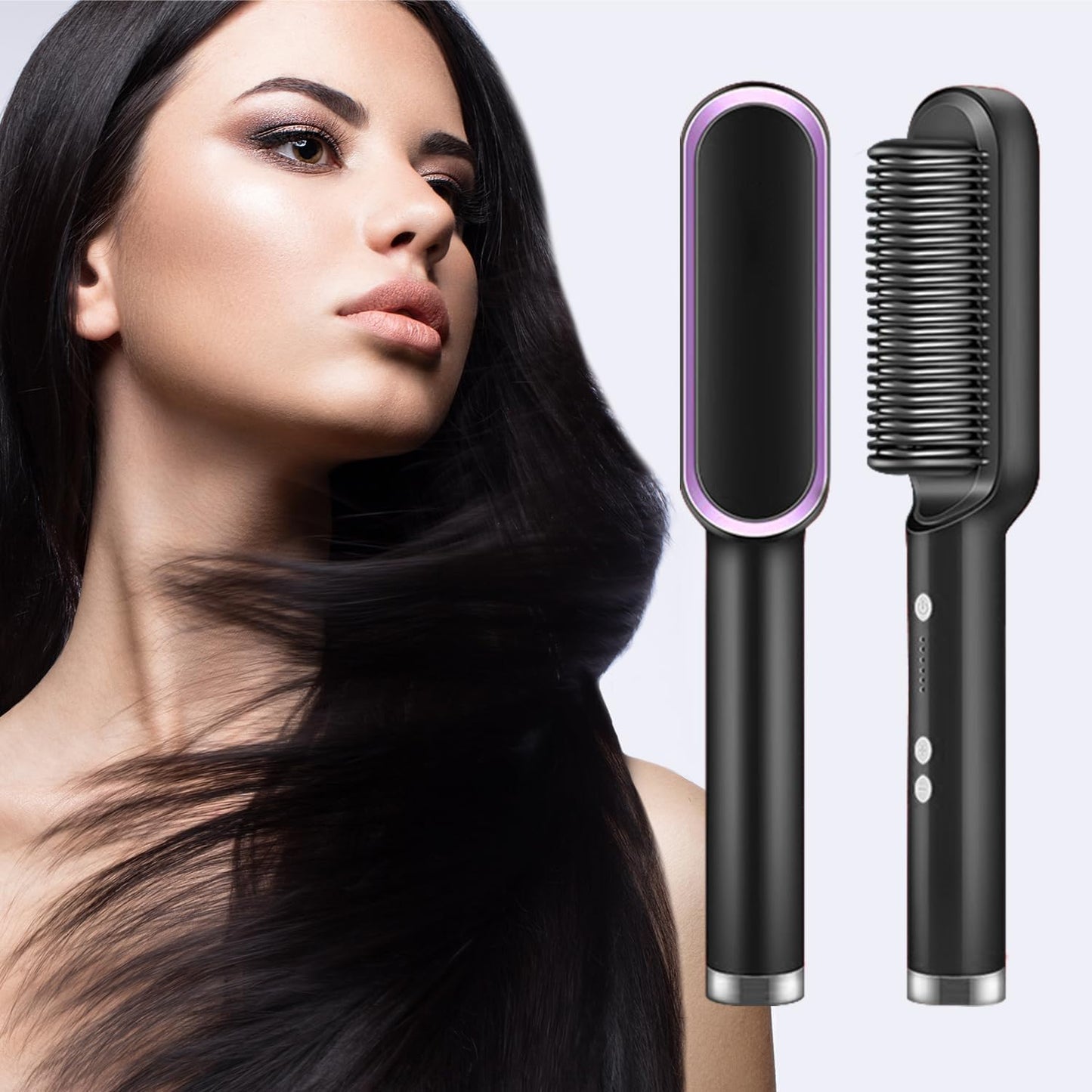 Glamora™ Hair Straightening Brush & Curler