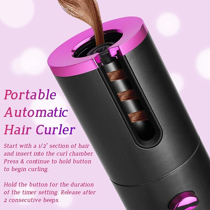 Glamora™-Wireless Auto Rotate Ceramic Hair Curler