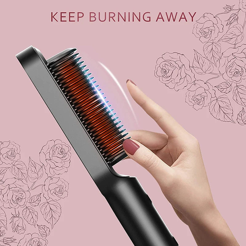 Glamora™ Hair Straightening Brush & Curler